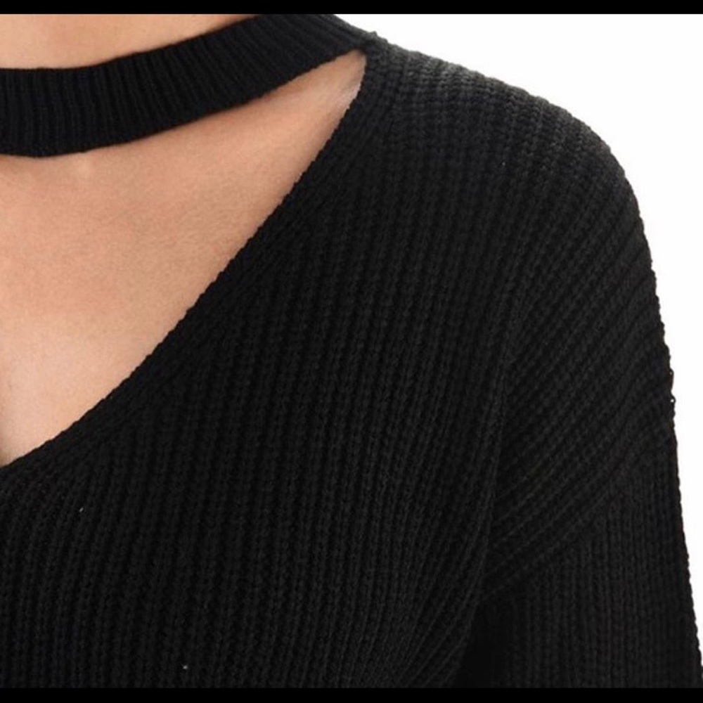 Judy Blue Knit Choker Neck Sweater w/Bell Sleeves - Picture 4 of 5